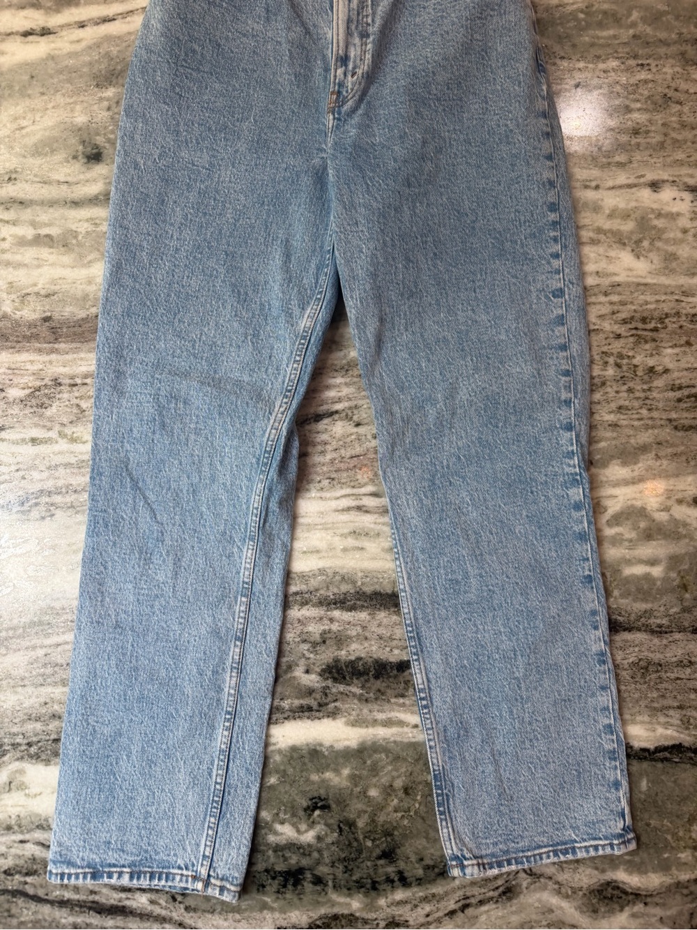Abercrombie & Fitch Light Blue The 90s Straight Leg Jeans Ultra High-Rise - Picture 3 of 6